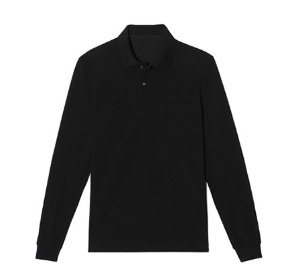 고급형 카라긴팔 티셔츠(블랙)