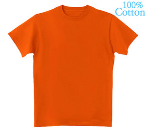 오렌지 라운드 티셔츠